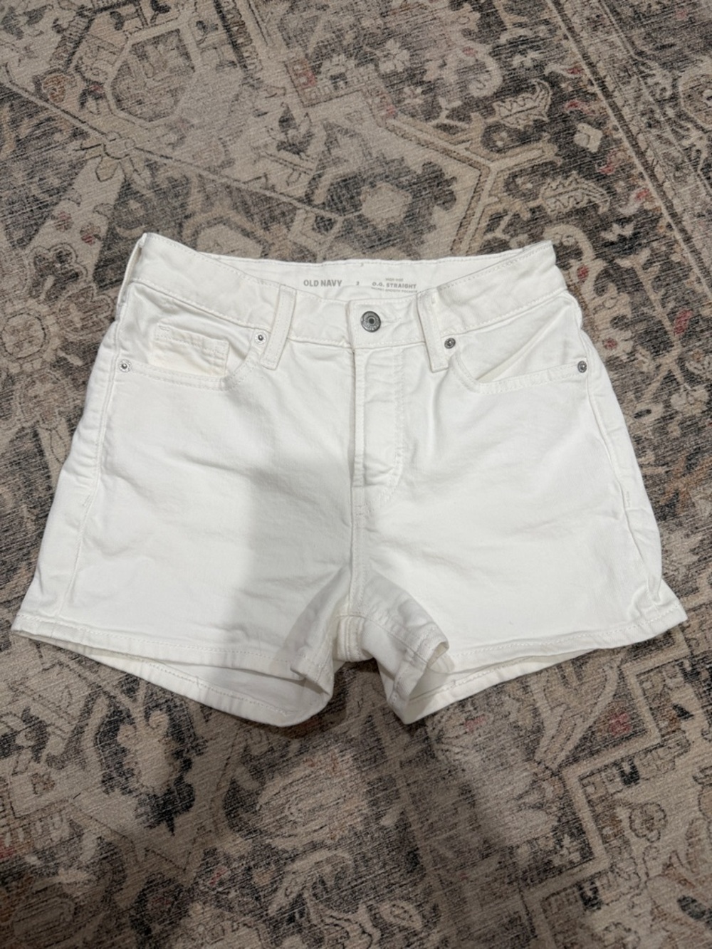 Old Navy White Denim High-Rise Jean Shorts